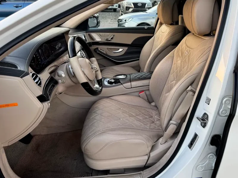 2018 Mercedes-Maybach S-Class S650 12 Cylinders Engine White Beige Sedan