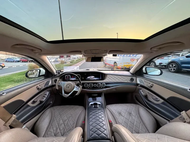 2018 Mercedes-Maybach S-Class S650 12 Cylinders Engine White Beige Sedan