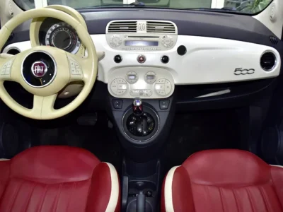 2015 Fiat 500 Lounge 4 Cylinders Engine White Red Hatchback GCC Specs