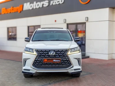 2021 Lexus LX-Series LX 570 Base 8 Cylinders Engine White Tan SUV GCC Specs