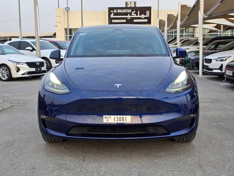 2022 Tesla Model Y Long Range Fully Electric AWD SUV Blue Black GCC