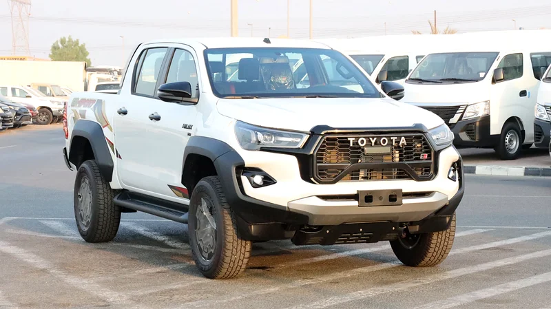 2025 Toyota Hilux GR Sport 6 Cylinders Engine White Black Pick Up Truck