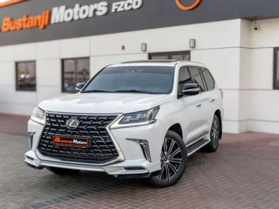2021 Lexus LX-Series LX 570 Base 8 Cylinders Engine White Tan SUV GCC Specs