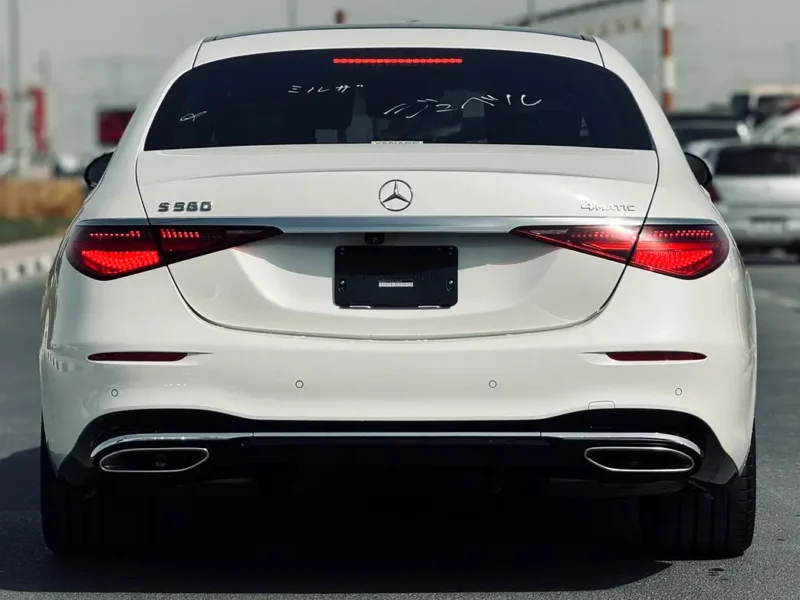 2023 Mercedes-Benz S-Class S 580 4Matic 8 Cylinders Engine White Beige Sedan