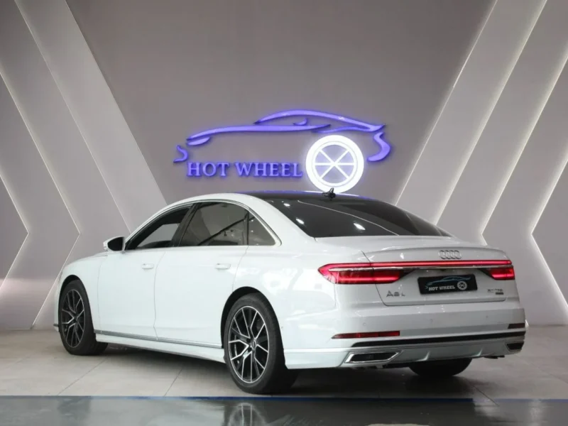 2019 Audi A8 L 60 TFSI quattro 4.0-liter twin-turbocharged V8 Engine White Brown Sedan