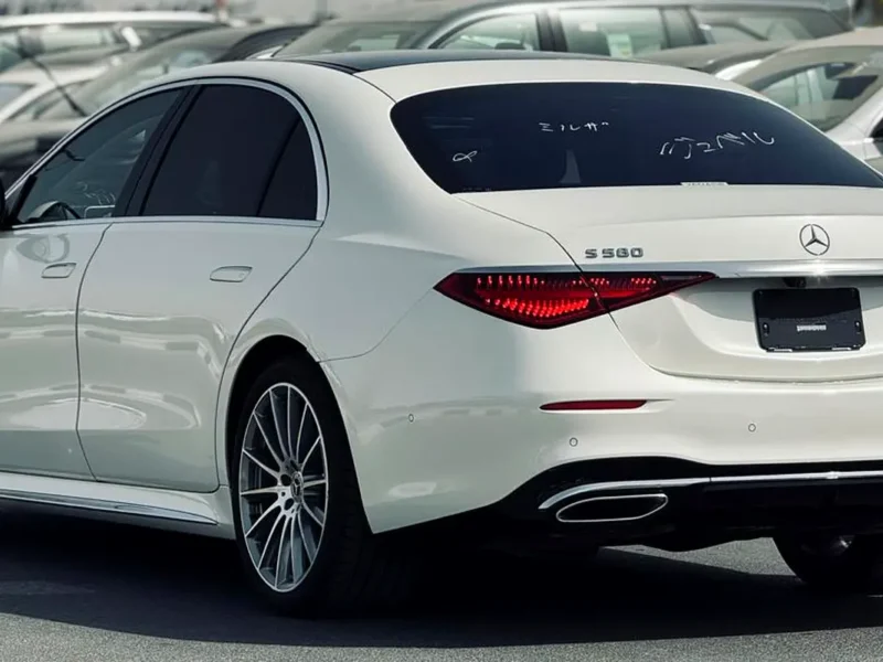 2023 Mercedes-Benz S-Class S 580 4Matic 8 Cylinders Engine White Beige Sedan