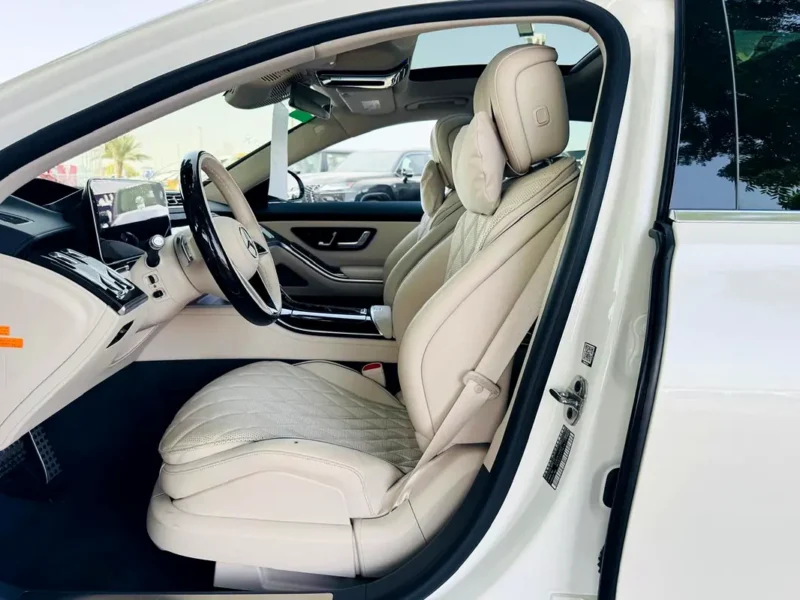 2023 Mercedes-Benz S-Class S 580 4Matic 8 Cylinders Engine White Beige Sedan