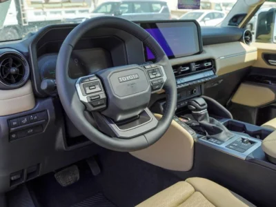 2025 Toyota Prado 2.4L 4 Cylinder Engine TURBO White Beige SUV