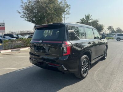 2026 Nissan Patrol LE Titanium 3.5L V6 Twin Turbo Engine Black Red SUV GCC Specs