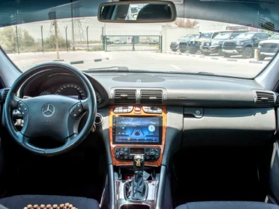 2001 Mercedes-Benz C-Class C240 6 Cylinders Engine Silver Black Sedan Clean Car