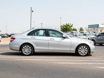 2008 Mercedes-Benz C-Class C250 6 Cylinders Engine Silver Black Sedan Clean Car