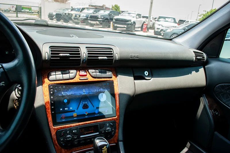 2001 Mercedes-Benz C-Class C240 6 Cylinders Engine Silver Black Sedan Clean Car