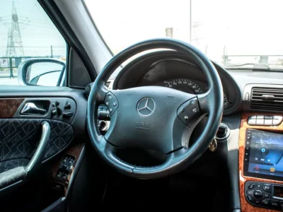 2001 Mercedes-Benz C-Class C240 6 Cylinders Engine Silver Black Sedan Clean Car