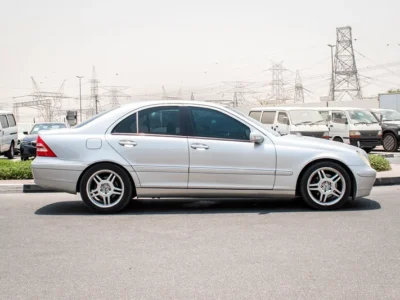 2001 Mercedes-Benz C-Class C240 6 Cylinders Engine Silver Black Sedan Clean Car