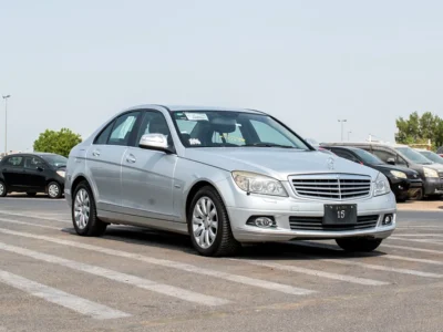 2008 Mercedes-Benz C-Class C250 6 Cylinders Engine Silver Black Sedan Clean Car