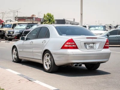 2001 Mercedes-Benz C-Class C240 6 Cylinders Engine Silver Black Sedan Clean Car