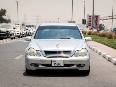 2001 Mercedes-Benz C-Class C240 6 Cylinders Engine Silver Black Sedan Clean Car
