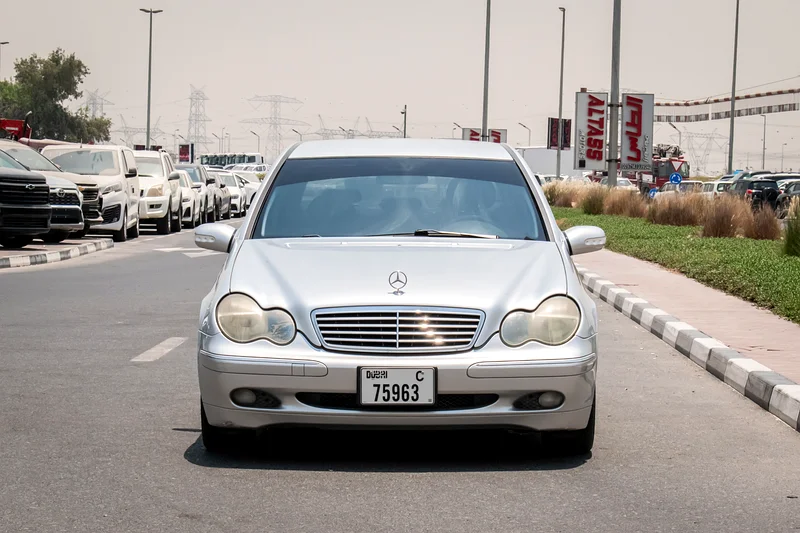 2001 Mercedes-Benz C-Class C240 6 Cylinders Engine Silver Black Sedan Clean Car