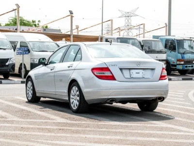 2008 Mercedes-Benz C-Class C250 6 Cylinders Engine Silver Black Sedan Clean Car