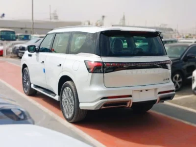 2025 Infiniti QX80 3.5L 6 Cylinders Engine Petrol SENSORY White Tan SUV