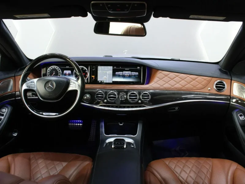 2016 Mercedes-Benz S 550 S550 AMG 4.7L biturbo V8 Engine Silver Tan Sedan