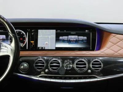 2016 Mercedes-Benz S 550 S550 AMG 4.7L biturbo V8 Engine Silver Tan Sedan