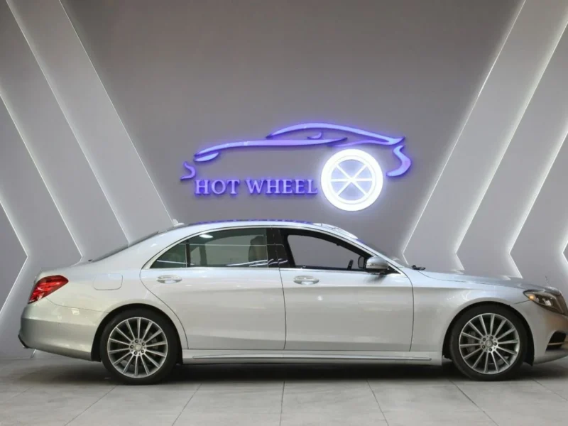 2016 Mercedes-Benz S 550 S550 AMG 4.7L biturbo V8 Engine Silver Tan Sedan