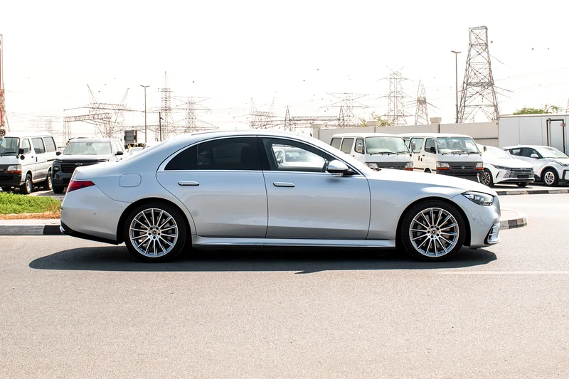 2021 Mercedes-Benz S-Class S 400 4Matic 6 Cylinders Engine Silver Tan Sedan