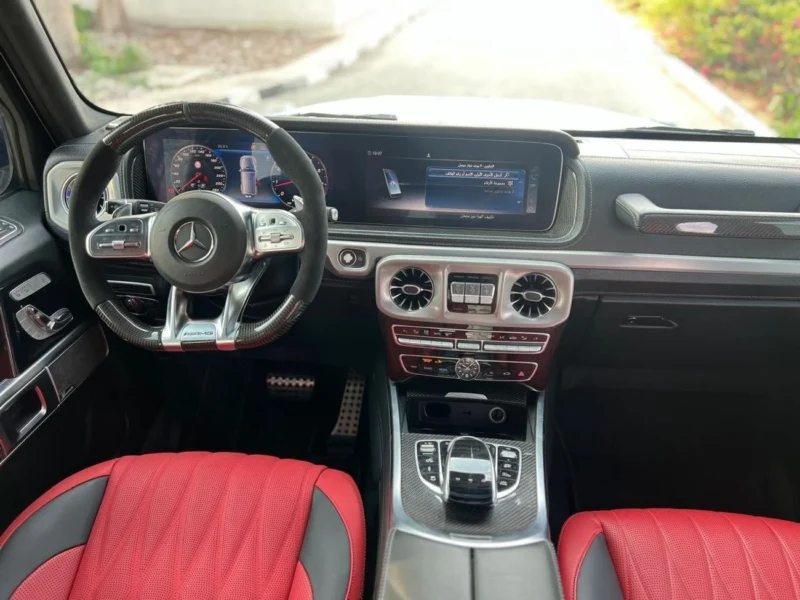 2019 Mercedes-Benz G 63 AMG 8 Cylinders Engine White Red SUV 4WD