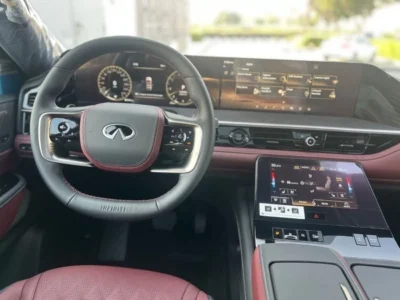 2025 Infiniti QX80 Autograph Bench Chairs 3.5L 6 Cylinders Engine Black Red SUV