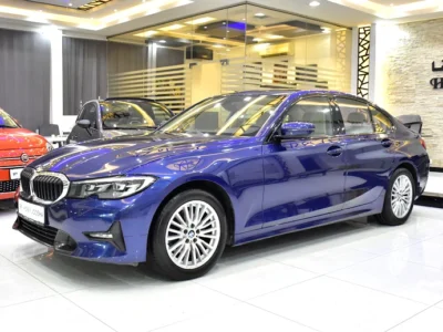 2020 BMW 3-Series 320i 4 Cylinders Engine Blue Beige Sedan