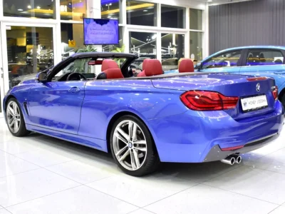 2019 BMW 4-Series 420i Convertible 4 Cylinder Engine Blue Red GCC Specs