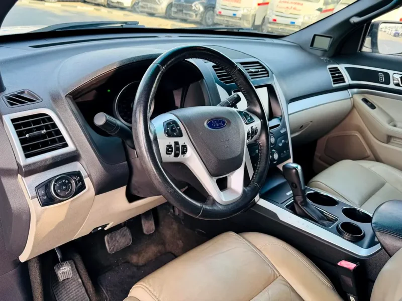 2014 Ford Explorer XLT 4 Cylinders Engine White Beige SUV MINT CONDITION