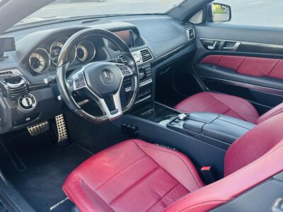2014 Mercedes-Benz E550 Coupe 4.7-liter twin-turbo V8 Engine Black Red