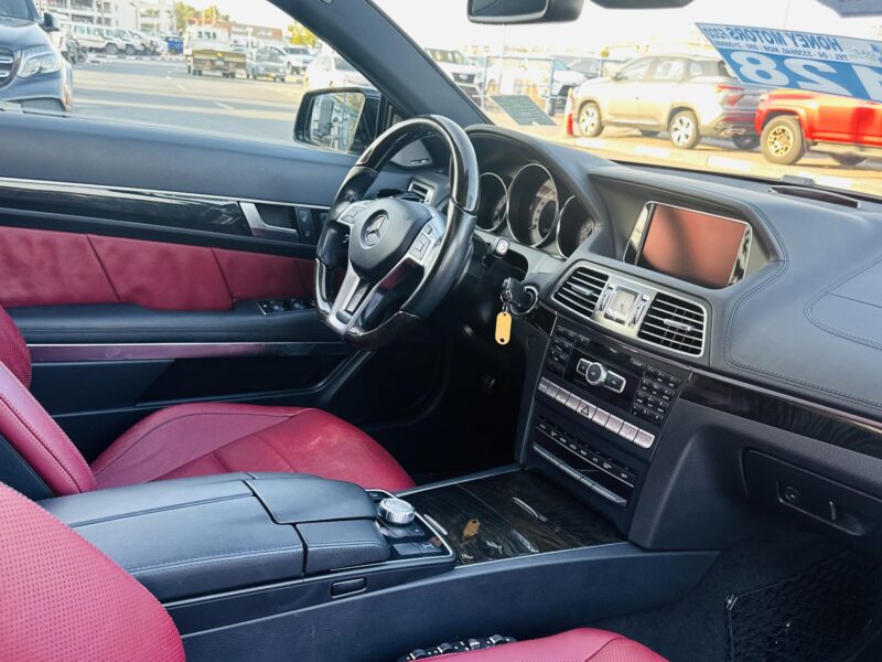 2014 Mercedes-Benz E550 Coupe 4.7 litres V8 Engine Black Red RWD