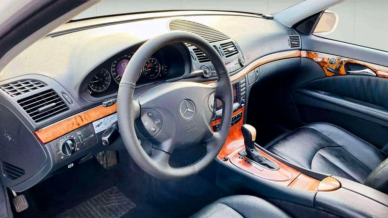 2003 Mercedes-Benz E-Class E 240 6 Cylinders Engine White Black Sedan