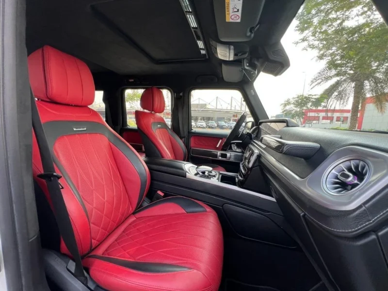 2019 Mercedes-Benz G 63 AMG 8 Cylinders Engine White Red SUV 4WD