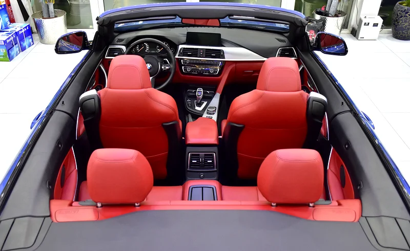 2019 BMW 4-Series 420i Convertible 4 Cylinder Engine Blue Red GCC Specs