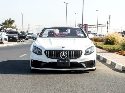 2017 Mercedes-Benz S-Class S 550 4Matic Coupe 8 Cylinder Engine White Red