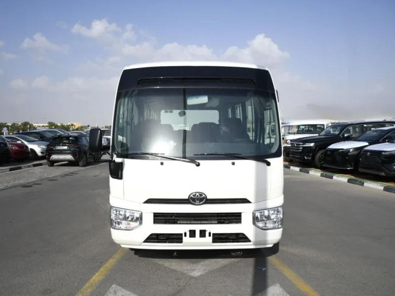 2025 Toyota Coaster 2.7L 4 Cylinders Engine White Grey Bus GCC Specs