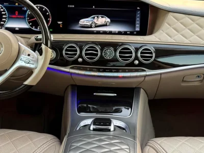 2018 Mercedes-Maybach S-Class S650 12 Cylinders Engine White Beige Sedan