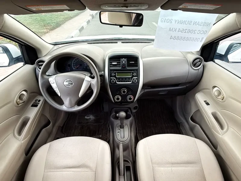 2019 Nissan Sunny SE 4 Cylinder Petrol Engine White Beige Sedan GCC Specs