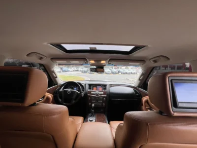 2017 Nissan Patrol LE Platinum 5.6L 8 Cylinders Petrol Engine White Tan SUV