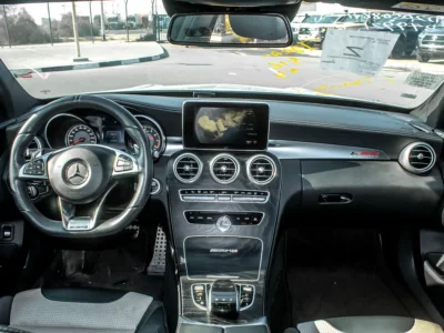 2016 Mercedes-Benz C-Class C63 S AMG 8 Cylinder Engine Silver Black Sedan