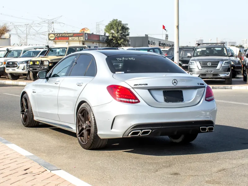 2016 Mercedes-Benz C-Class C63 S AMG 8 Cylinder Engine Silver Black Sedan