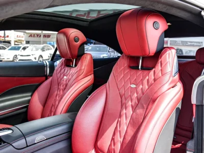 2018 Mercedes-Benz S-Class S 560 4MATIC 8 Cylinders Engine White Red Coupe