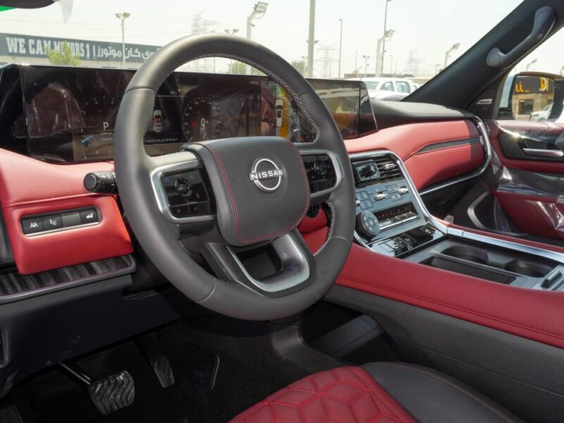 2025 Nissan Patrol Platinum 6 Cylinder Engine Automatic White Red SUV