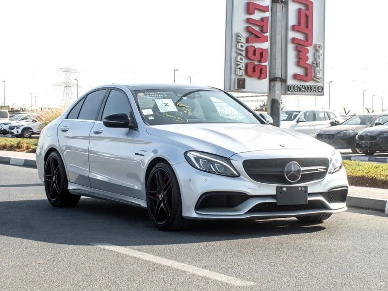 2016 Mercedes-Benz C-Class C63 S AMG 8 Cylinder Engine Silver Black Sedan