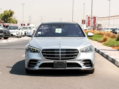 2021 Mercedes-Benz S-Class S 400 4Matic 6 Cylinders Engine Silver Tan Sedan
