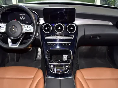 2020 Mercedes-Benz C-Class C200 4 Cylinders Engine White Brown Sedan